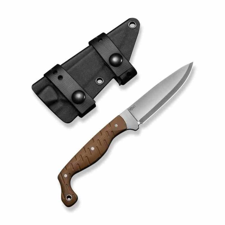 Couteau Civivi MDRN Hunter Brown Lame Acier Nitro-V Manche G-10 Etui Kydex CIVC230782 - Livraison Gratuite