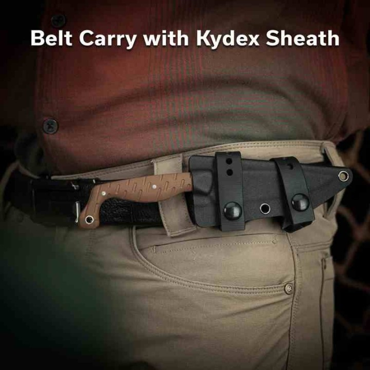 Couteau Civivi MDRN Hunter Brown Lame Acier Nitro-V Manche G-10 Etui Kydex CIVC230782 - Livraison Gratuite