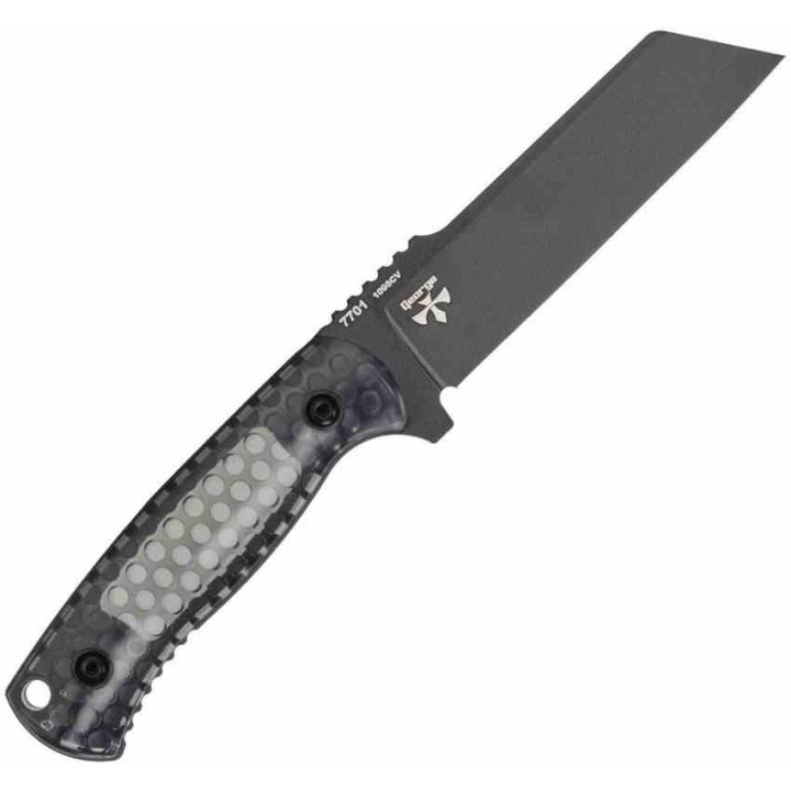 Couteau KA-BAR Les George Cool Name Lame Acier 1095 Sheepsfoot Manche Polycarbonate Etui Celcon USA KA7701 - Livraison Gratuite