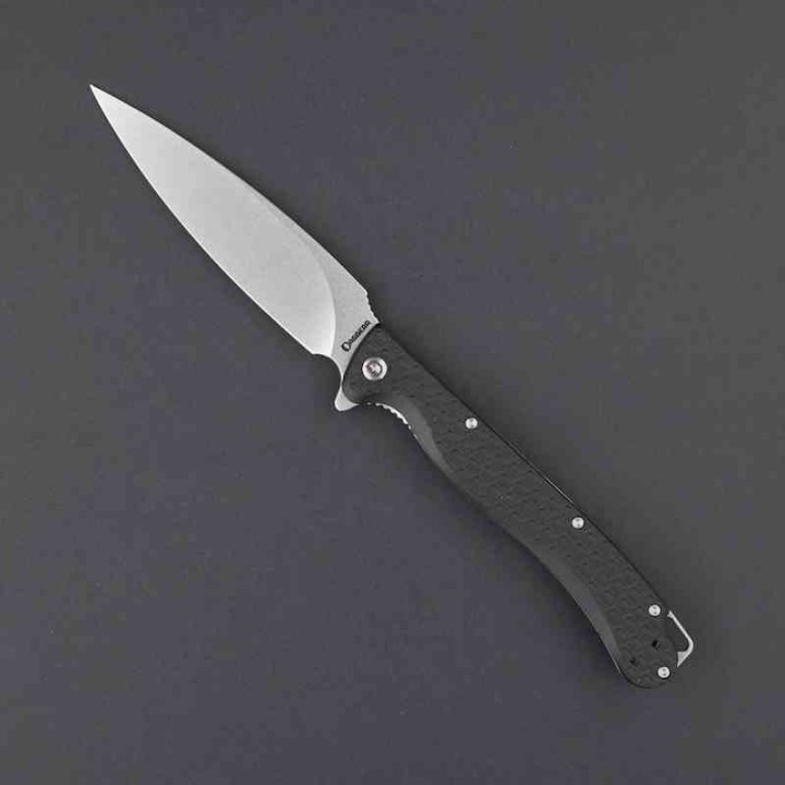 Couteau Daggerr Pero Lame Dague Acier 8Cr14MoV Manche FRN Noir Linerlock Clip DGRPRFBKSW - Livraison Gratuite