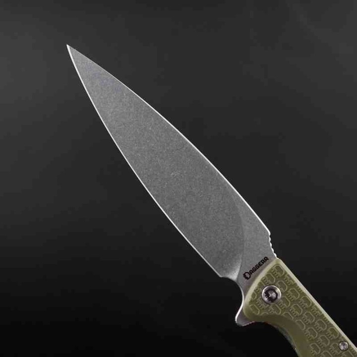 Couteau Daggerr Pero Lame Dague Acier 8Cr14MoV Manche FRN Od Green Linerlock Clip DGRPRFOLSW - Livraison Gratuite