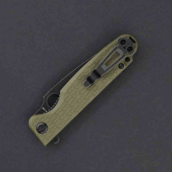 Couteau Daggerr Florin Lame Acier 8Cr14MoV Blk Manche FRN OD Green Linerlock Clip DGRFLMNOLBW - Livraison Gratuite