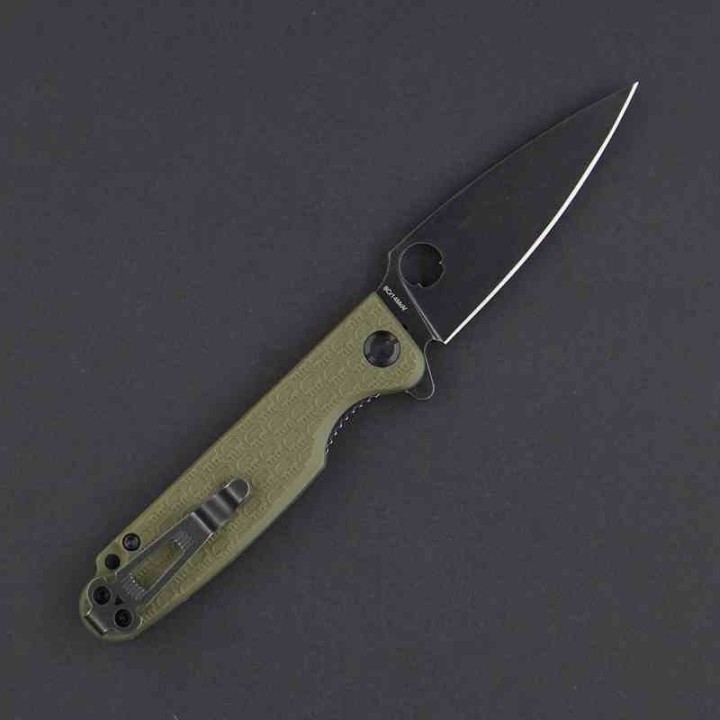 Couteau Daggerr Florin Lame Acier 8Cr14MoV Blk Manche FRN OD Green Linerlock Clip DGRFLMNOLBW - Livraison Gratuite