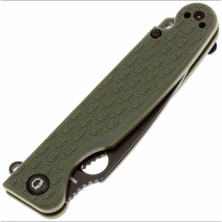 Couteau Daggerr Florin Lame Acier 8Cr14MoV Blk Manche FRN OD Green Linerlock Clip DGRFLMNOLBW - Livraison Gratuite