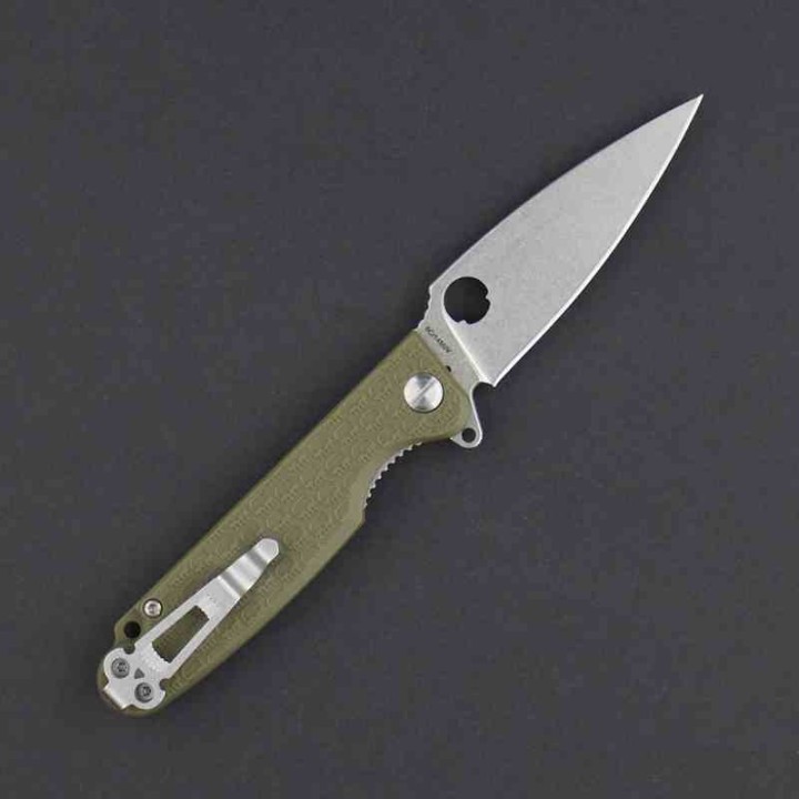 Couteau Daggerr Florin Lame Acier 8Cr14MoV SW Manche FRN OD Green Linerlock Clip DGRFLMNOLSW - Livraison Gratuite