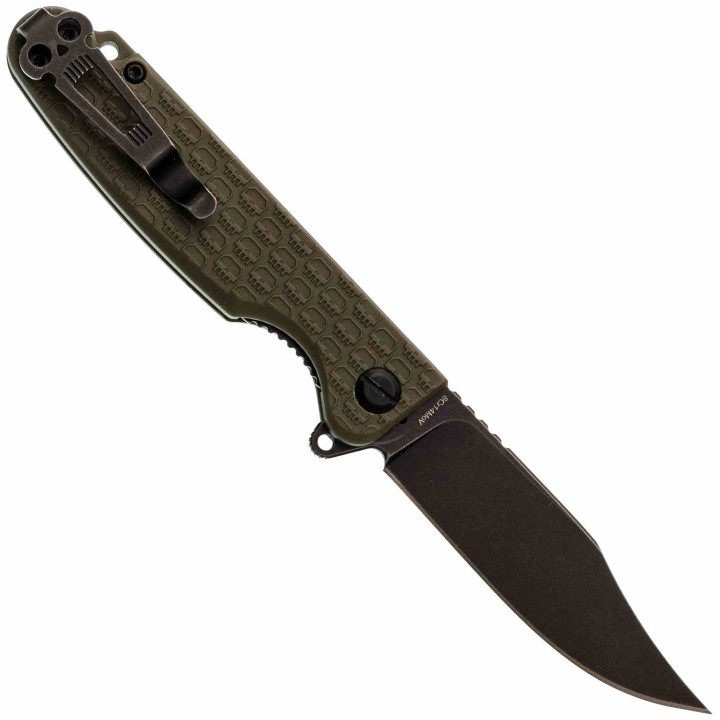 Couteau Daggerr Leprechaun Lame Acier 8Cr14MoV Blk Manche FRN OD Green Linerlock DGRLPMOLBW - Livraison Gratuite
