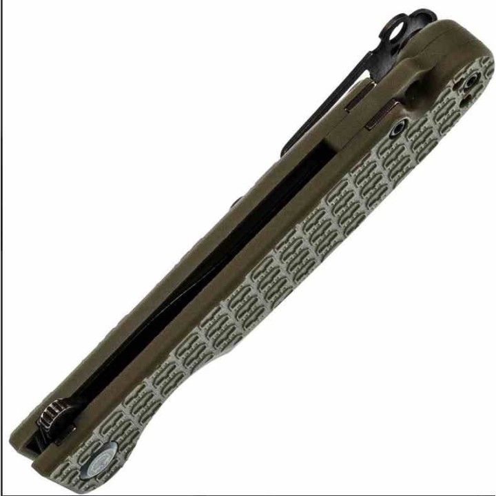 Couteau Daggerr Leprechaun Lame Acier 8Cr14MoV Blk Manche FRN OD Green Linerlock DGRLPMOLBW - Livraison Gratuite