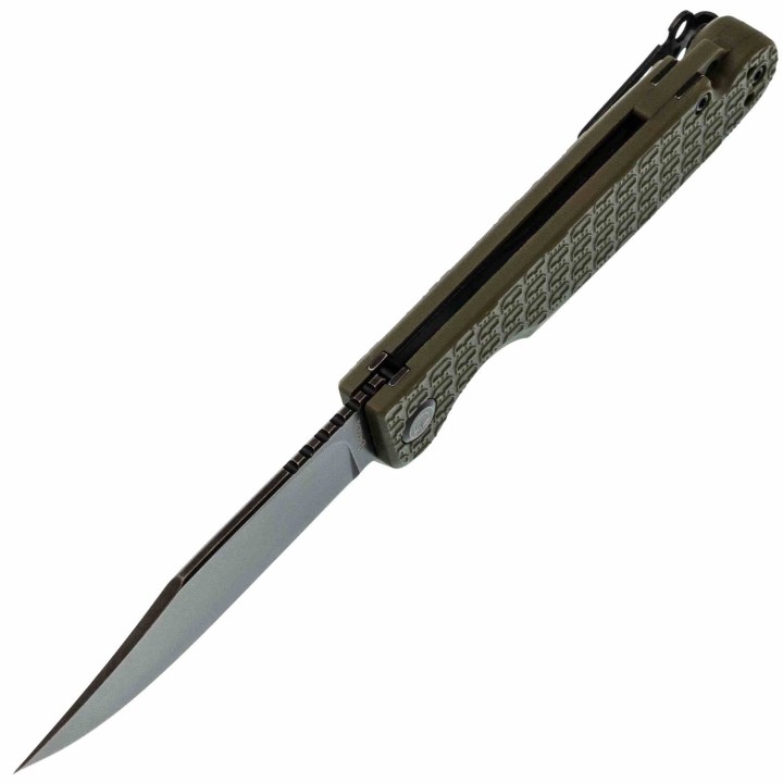 Couteau Daggerr Leprechaun Lame Acier 8Cr14MoV Blk Manche FRN OD Green Linerlock DGRLPMOLBW - Livraison Gratuite