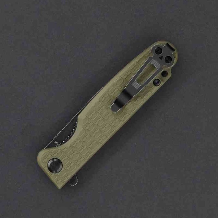 Couteau Daggerr Leprechaun Lame Acier 8Cr14MoV Blk Manche FRN OD Green Linerlock DGRLPMOLBW - Livraison Gratuite