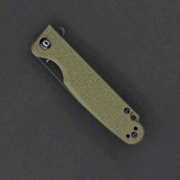 Couteau Daggerr Leprechaun Lame Acier 8Cr14MoV Blk Manche FRN OD Green Linerlock DGRLPMOLBW - Livraison Gratuite