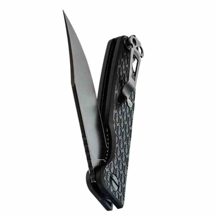 Couteau Daggerr Leprechaun Lame Acier 8Cr14MoV Blk Manche FRN Black Linerlock DGRLPMBKBW - Livraison Gratuite