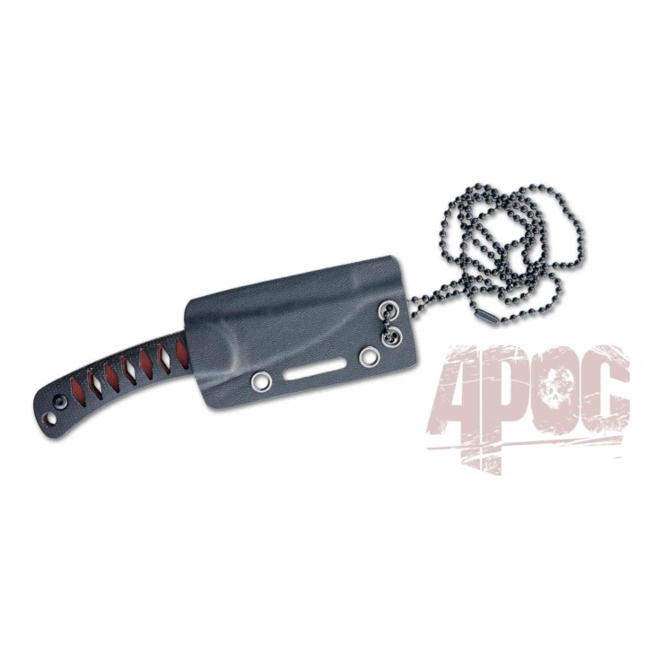 Couteau Apoc Breeden Zephyr Necktie Lame Acier D2 Manche G10/Micarta Etui Black Kydex KP41020 - Livraison Gratuite