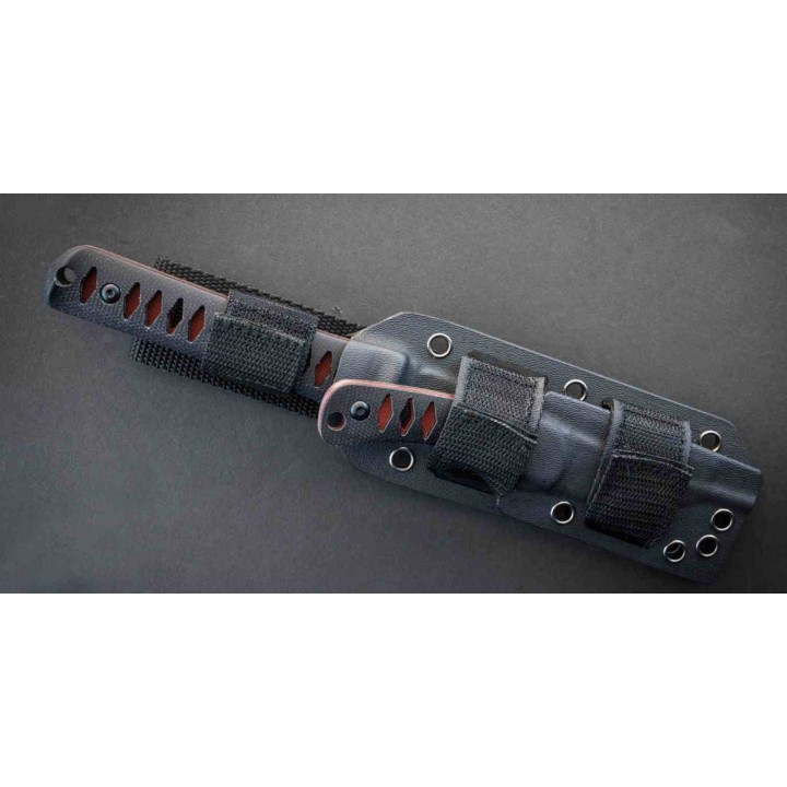 Couteau Apoc Breeden Zephyr Necktie Lame Acier D2 Manche G10/Micarta Etui Black Kydex KP41020 - Livraison Gratuite