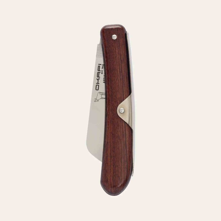 Couteau Okapi Biltong Lame Acier N690 Manche Bois Slip Joint South Africa KO02590 - Livraison Gratuite
