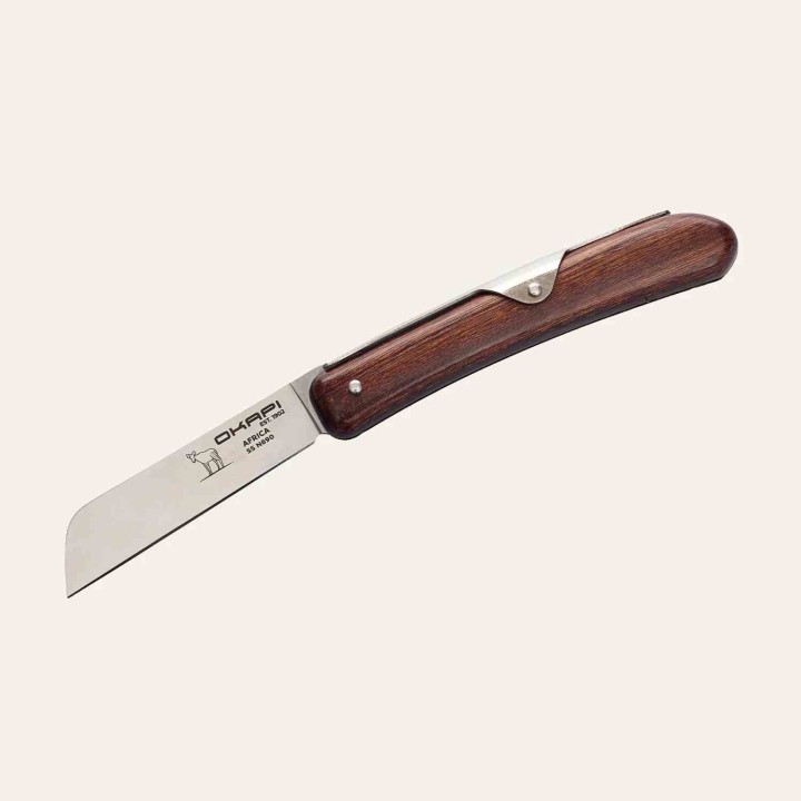 Couteau Okapi Biltong Lame Acier N690 Manche Bois Slip Joint South Africa KO02590 - Livraison Gratuite