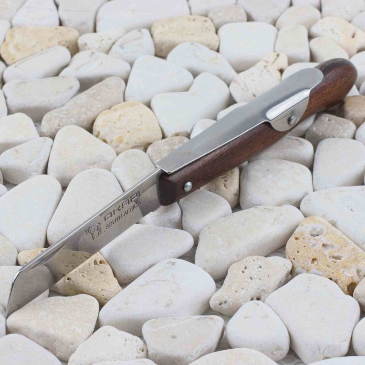 Couteau Okapi Biltong Lame Acier Carbone Manche Bois Slip Joint South Africa KO197940 - Livraison Gratuite