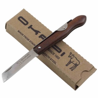 Couteau Okapi Biltong Lame Acier Carbone Manche Bois Slip Joint South Africa KO197940 - Livraison Gratuite