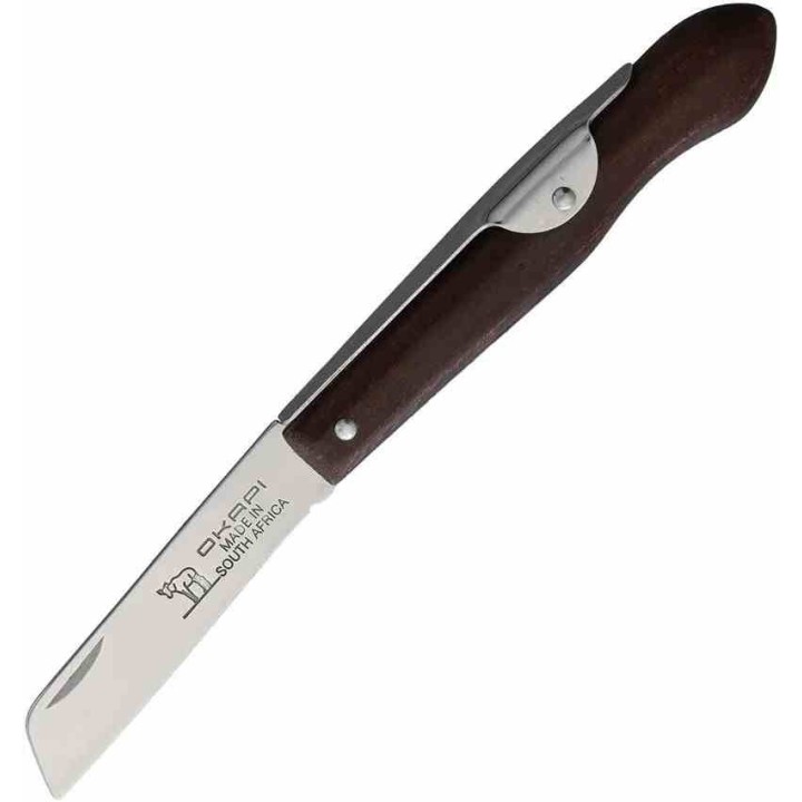 Couteau Okapi Biltong Lame Acier Carbone Manche Bois Slip Joint South Africa KO197940 - Livraison Gratuite
