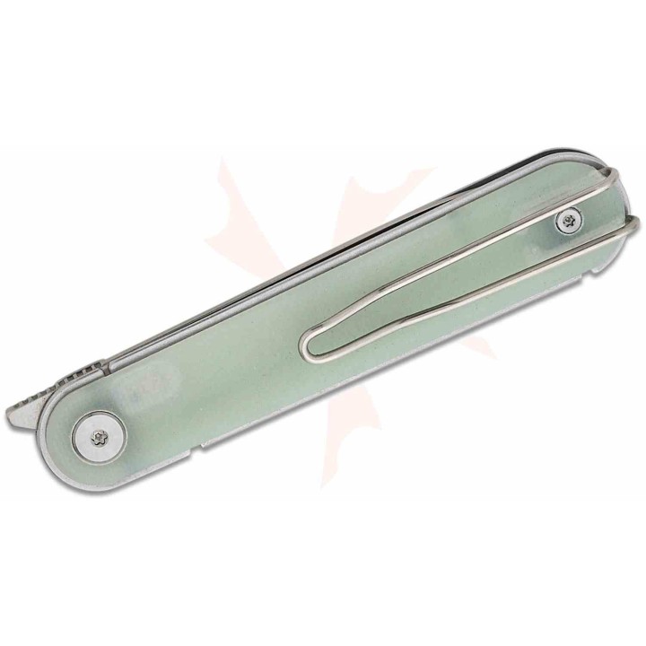 Couteau Real Steel Iris Jade Lame Acier 12C27 Manche G10 Linerlock RS8061BN - Livraison Gratuite
