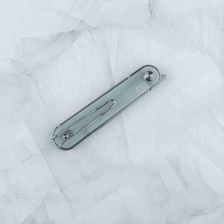 Couteau Real Steel Iris Jade Lame Acier 12C27 Manche G10 Linerlock RS8061BN - Livraison Gratuite