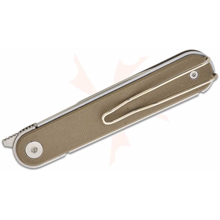 Couteau Real Steel Iris Coyote Lame Acier 12C27 Manche G10 Linerlock IKBS RS8061BC - Livraison Gratuite