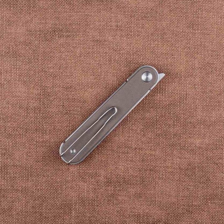 Couteau Real Steel Iris Coyote Lame Acier 12C27 Manche G10 Linerlock IKBS RS8061BC - Livraison Gratuite