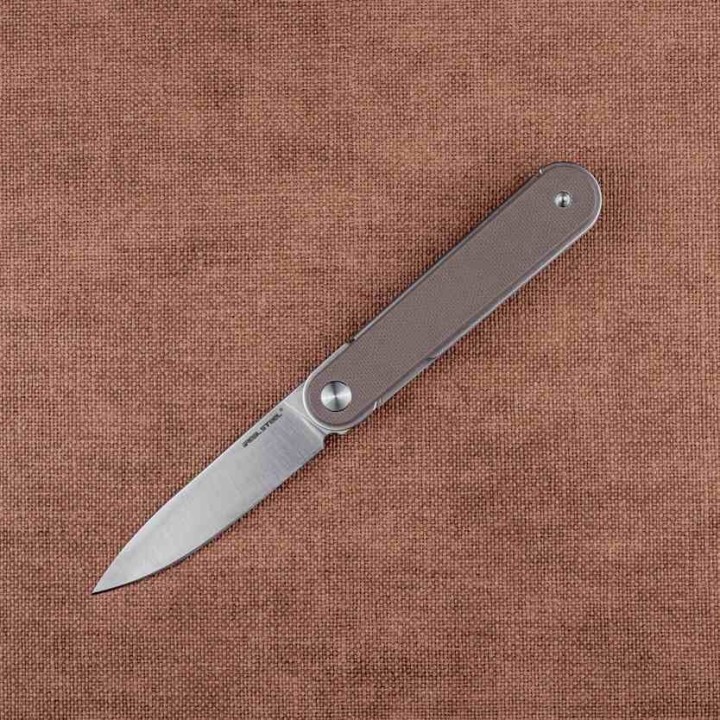 Couteau Real Steel Iris Coyote Lame Acier 12C27 Manche G10 Linerlock IKBS RS8061BC - Livraison Gratuite
