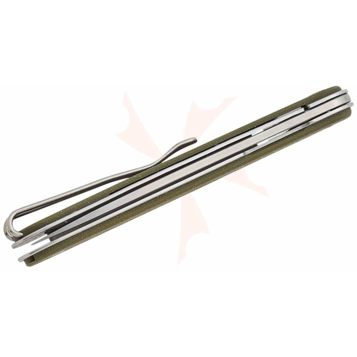 Couteau Real Steel Iris Green Lame Acier 12C27 Manche G10 Linerlock IKBS RS8061AG - Livraison Gratuite