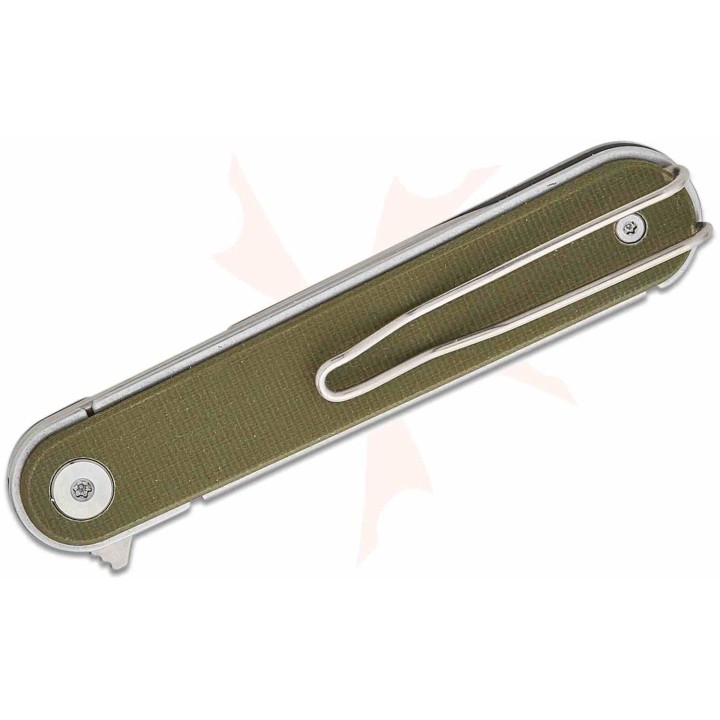 Couteau Real Steel Iris Green Lame Acier 12C27 Manche G10 Linerlock IKBS RS8061AG - Livraison Gratuite