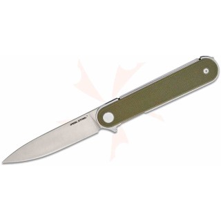 Couteau Real Steel Iris Green Lame Acier 12C27 Manche G10 Linerlock IKBS RS8061AG - Livraison Gratuite
