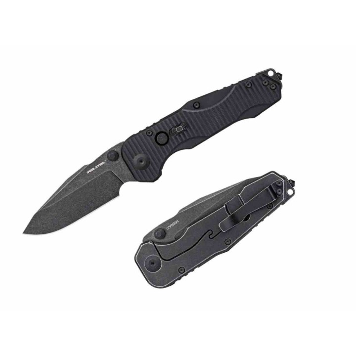 Couteau Real Steel Evolution Ironclad Lame Drop Point Acier D2 Black Manche G10 Black Frame-lock RS7911BB - Livraison Gratuite