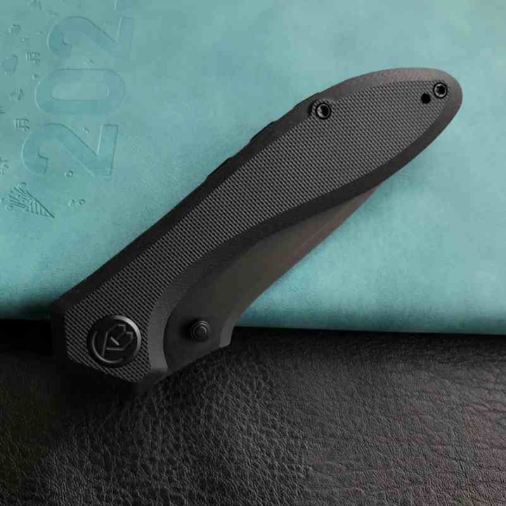 Couteau Kubey Ruckus Lame Acier AUS-10 Blk Manche Black G10 IKBS Linerlock Clip KUB314O - Livraison Gratuite