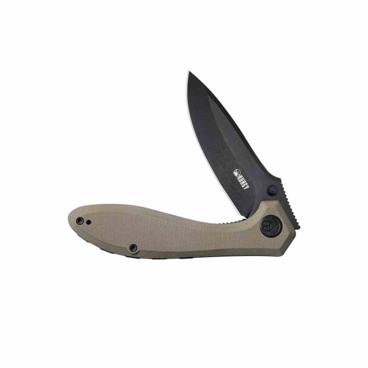 Couteau Kubey Ruckus Lame Acier AUS-10 Blk Manche Tan G10 IKBS Linerlock Clip KUB314K - Livraison Gratuite
