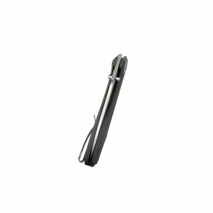 Couteau Kubey Ruckus Lame Acier AUS-10 SW Manche Green Micarta IKBS Linerlock Clip KUB314N - Livraison Gratuite