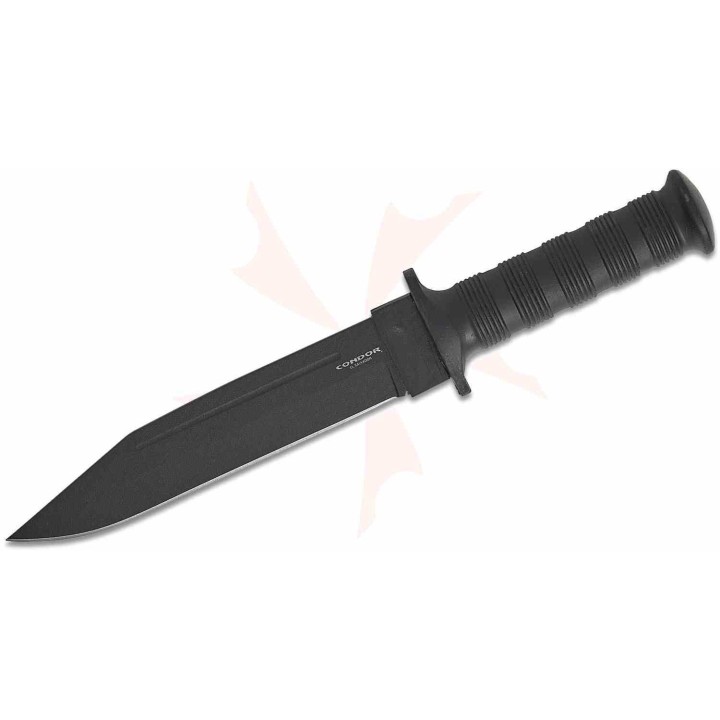 Couteau Tactical Condor Dark Saxon Lame Acier Carbone 1075 Manche Polypropylène Etui Salvador CTK133877HC - Livraison Gratuite
