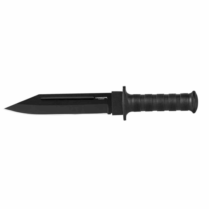 Couteau Tactical Condor Dark Saxon Lame Acier Carbone 1075 Manche Polypropylène Etui Salvador CTK133877HC - Livraison Gratuite