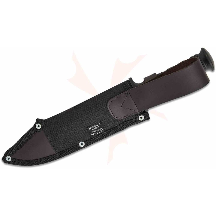 Couteau Tactical Condor Dark Saxon Lame Acier Carbone 1075 Manche Polypropylène Etui Salvador CTK133877HC - Livraison Gratuite