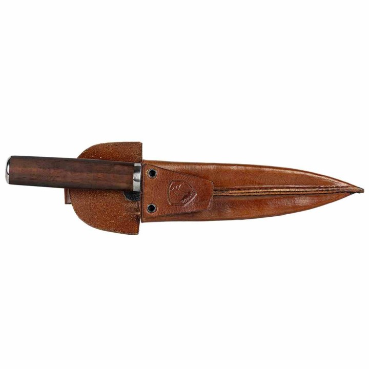 Couteau Condor Parrillero Gaucho Lame Acier 440C Manche Bois de Noyer Etui Cuir Salvador CTK700122C - Livraison Gratuite