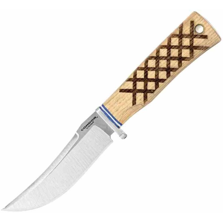 Couteau Condor Woodspirit Hiker Lame Acier 14C28N Manche Noyer Etui Cuir Salavador CTK82611SK - Livraison Gratuite