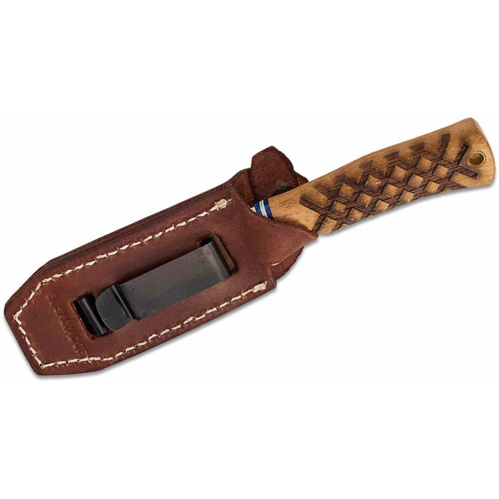Couteau Condor Woodspirit Hiker Lame Acier 14C28N Manche Noyer Etui Cuir Salavador CTK82611SK - Livraison Gratuite