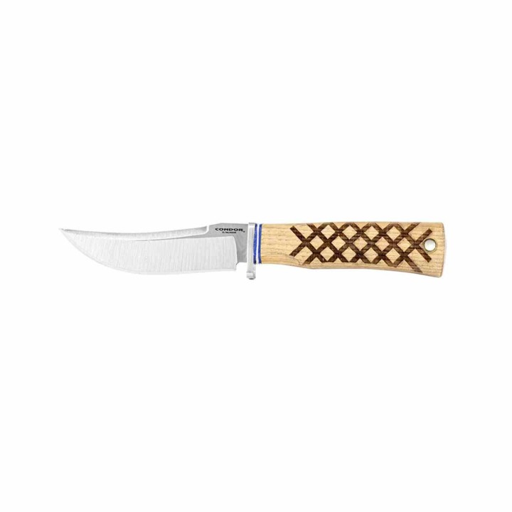 Couteau Condor Woodspirit Hiker Lame Acier 14C28N Manche Noyer Etui Cuir Salavador CTK82611SK - Livraison Gratuite