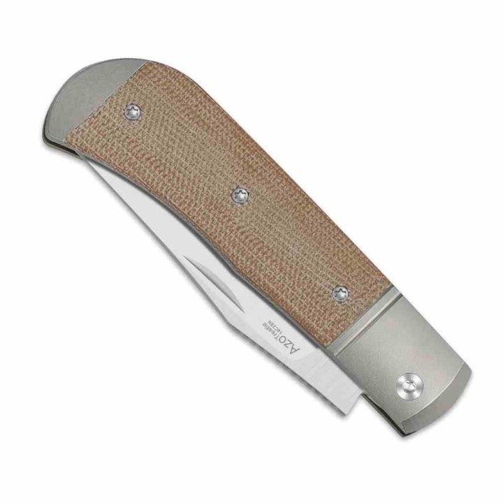Couteau Kizer Trestle Lame Acier 14C28N Manche Titane/Brown Micarta Slip Joint KIV3761A1 - Livraison Gratuite