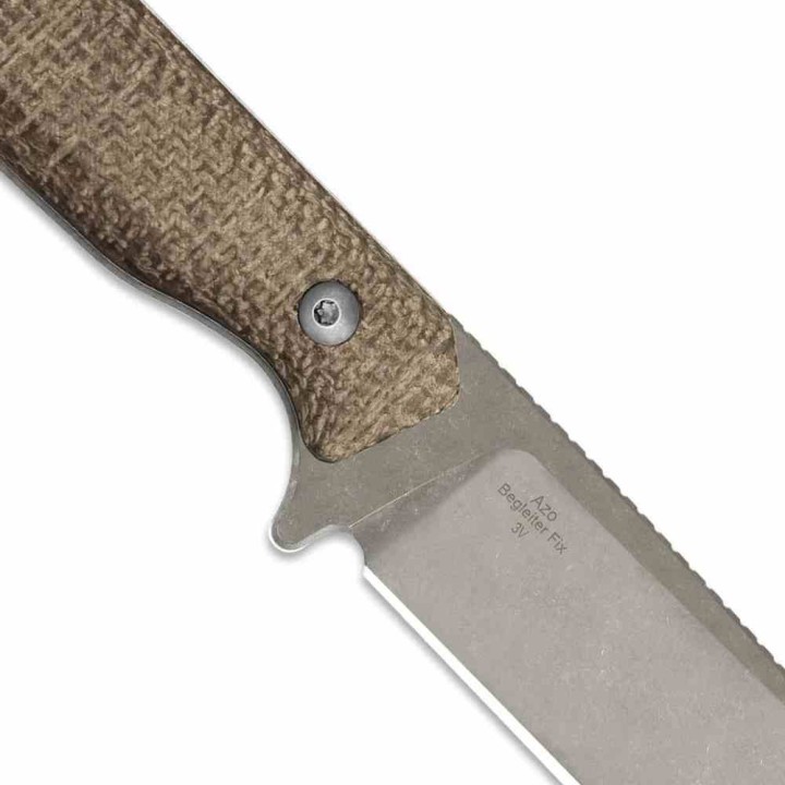 Couteau Kizer Begleiter Lame Drop Point Acier 3V Manche Burlap Micarta Etui Kydex KI1045MD1 - Livraison Gratuite