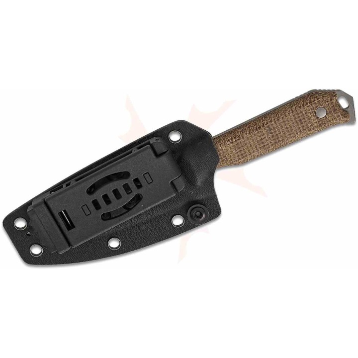 Couteau Kizer Begleiter Lame Drop Point Acier 3V Manche Burlap Micarta Etui Kydex KI1045MD1 - Livraison Gratuite