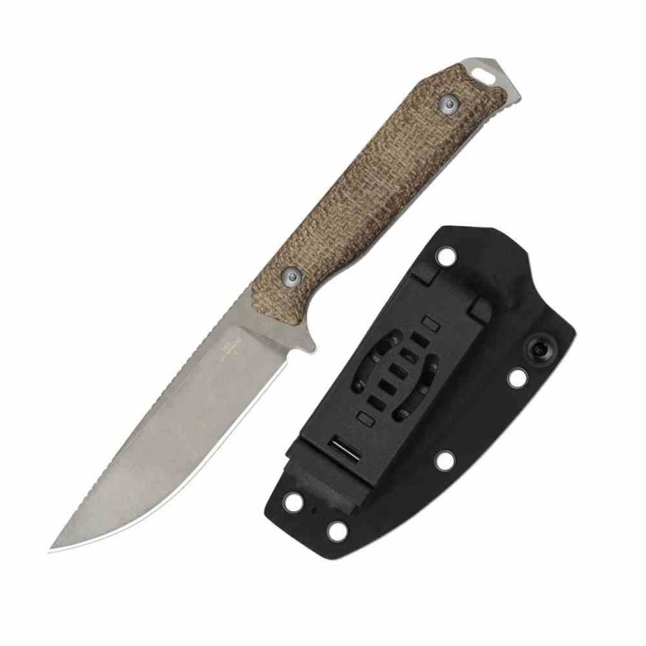 Couteau Kizer Begleiter Lame Drop Point Acier 3V Manche Burlap Micarta Etui Kydex KI1045MD1 - Livraison Gratuite