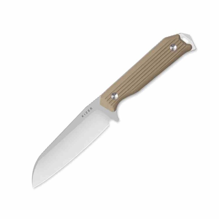 Couteau Kizer Begleiter Lame Acier AEB-L Sheepsfoot Manche Tan G10 Etui Kydex KI1045MS2 - Livraison Gratuite