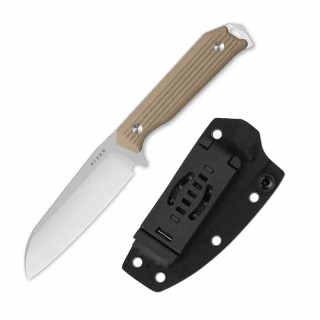 Couteau Kizer Begleiter Lame Acier AEB-L Sheepsfoot Manche Tan G10 Etui Kydex KI1045MS2 - Livraison Gratuite