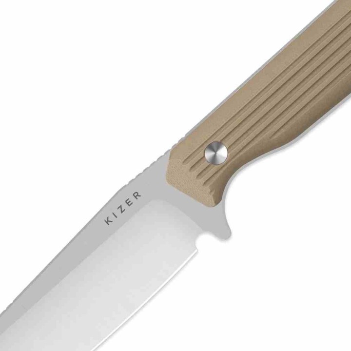 Couteau Kizer Begleiter Lame Acier AEB-L Sheepsfoot Manche Tan G10 Etui Kydex KI1045MS2 - Livraison Gratuite