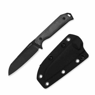 Couteau Kizer Begleiter Lame Acier CPM-3V Blk Sheepsfoot Manche Black Micarta Etui Kydex KI1045MS1 - Livraison Gratuite