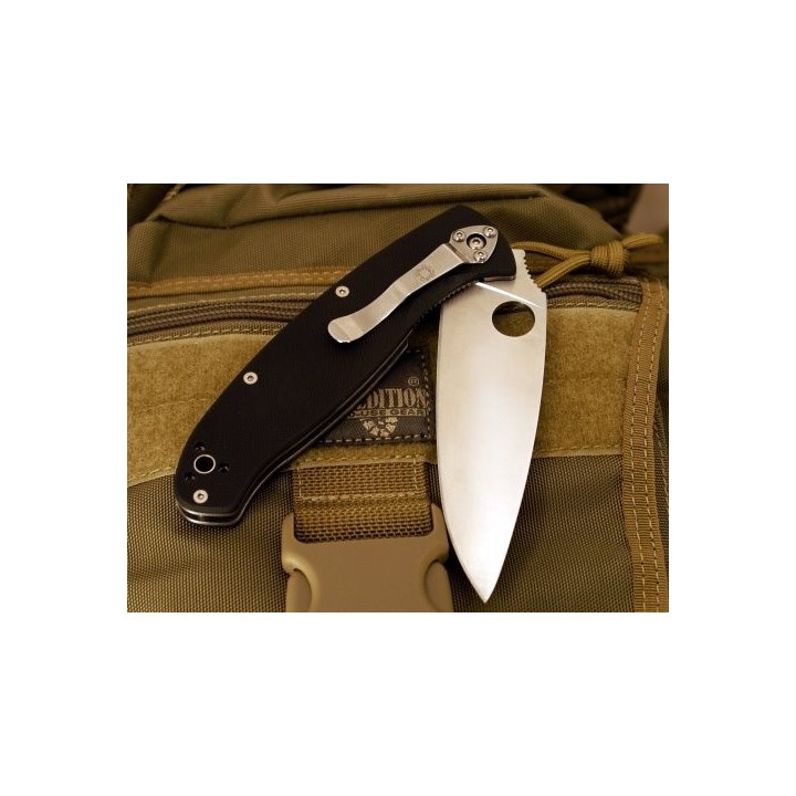 Couteau SPYDERCO Resilience Plaquettes G10 Acier 8Cr13Mov SC142GP